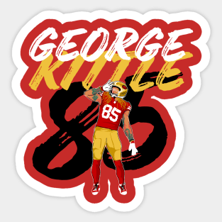 George Kittle 85 celebration Sticker